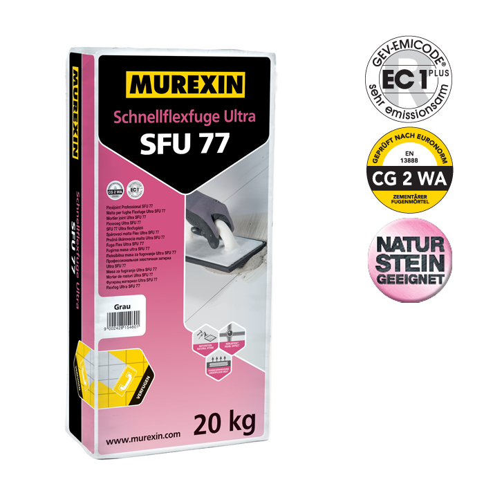 MUREXIN malta škárovacia rýchla Ultra SFU 77 (20 kg) grau 30504 MRX0030504 shopaquatica.com
