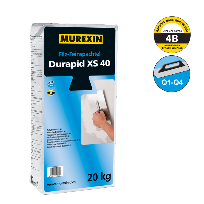 MUREXIN stierka hladená jemná Durapid XS 40 (20 kg) 16262 MRX0016262 shopaquatica.com