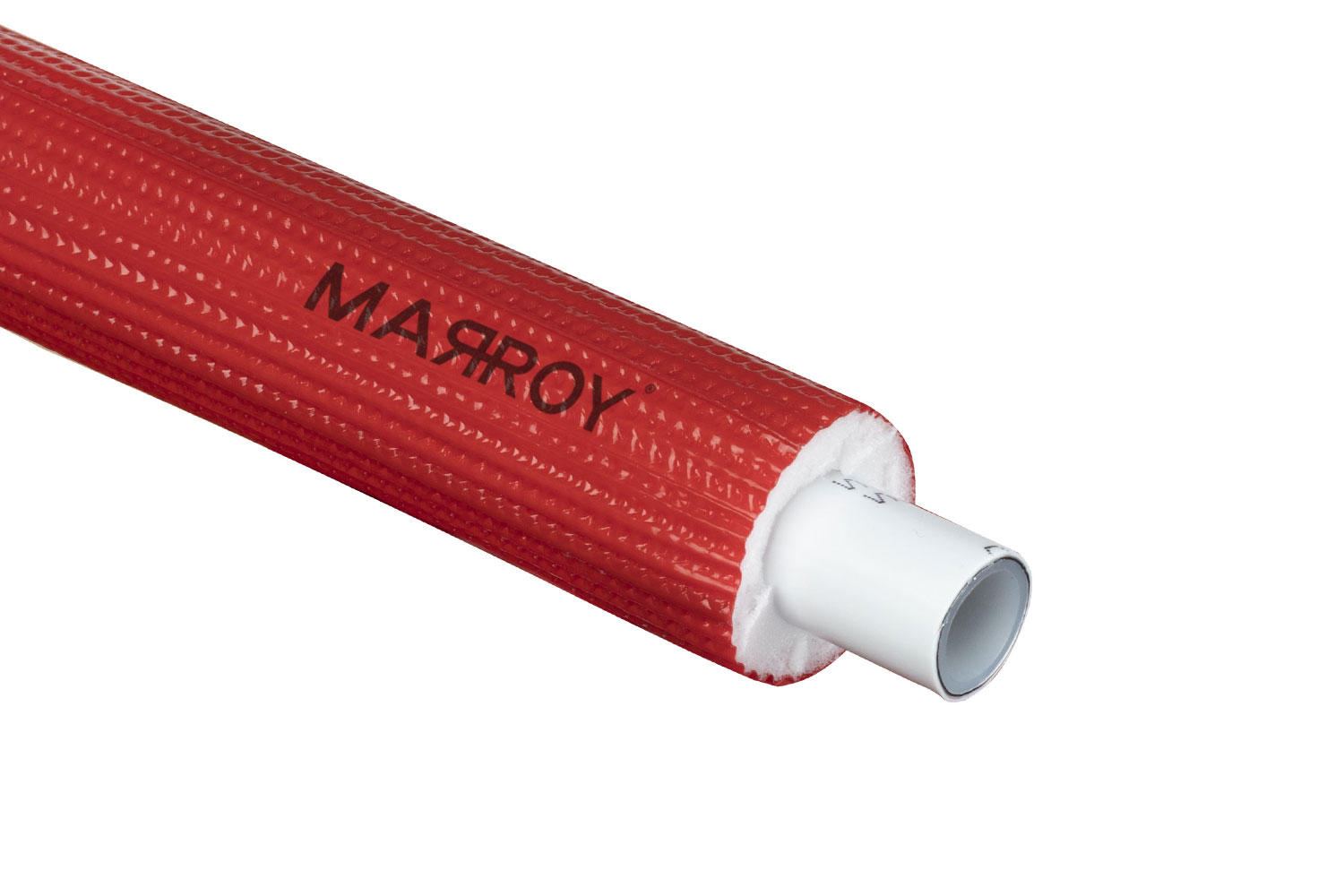 MARROY rúra plasthliníková PE-RT / AL / PE-RT 16 x 2 (kotúč 50 m) s izoláciou, červená MRY212016050 shopaquatica.com