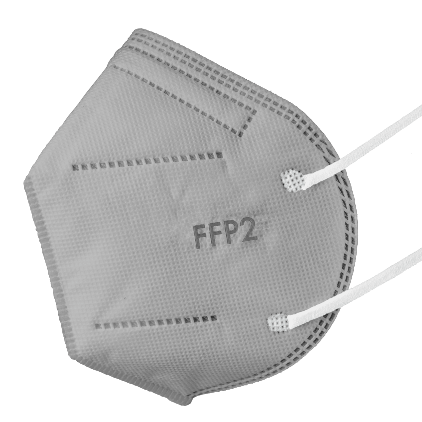 MEDICAL respirátor FFP2, šedý (20 ks), BMG0203020, shopaquatica.com, sivý respirátor, respirátor vyrobený v EÚ