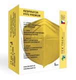 TEX-TECH respirátor FFP2 Premium, žltý (5 ks) MDM0068 shopaquatica.com