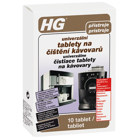HG tablety univerzálne na čistenie kávovarov (10 ks)