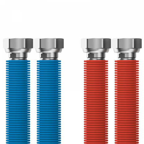 MERABELL set 2ks hadica voda rozťahovacia modrá a červená Aqua Flexi G1/2"- G1/2" - 300/600 mm