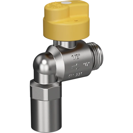 MERABELL ventil bezpečnostný plyn rohový VAIT Rp1/2"- G1/2" s tepelnou a prietokovou poistkou