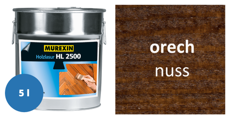 MUREXIN lazúra na drevo HL 2500, orech (5 l)