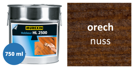 MUREXIN lazúra na drevo HL 2500, orech (750 ml)