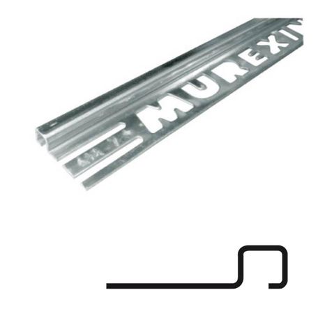 MUREXIN profil ukončovací štvorhranný 7 mm (3 m) nerez