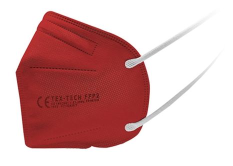 TEX-TECH respirátor FFP2 Premium, červený (5 ks)