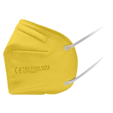 TEX-TECH respirátor FFP2 Premium, žltý (5 ks)